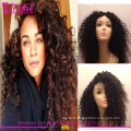 Cheveux épais Afro Kinky Curly Lace Front perruque